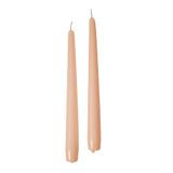 Conische kaarsen, poederroze, diameter 2,2 cm, hoogte 30 cm, 12 stuks