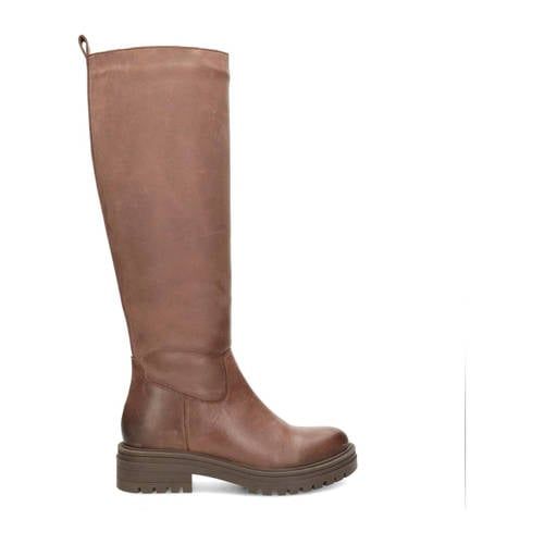 PS Poelman Monk leren hoge laarzen bruin