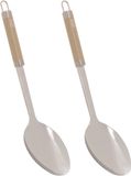 5Five opscheplepel Paris - 2x - 32 cm - RVS - aluminium - beige/zilver