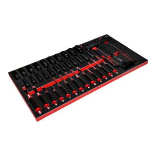 KS Tools hammer / chisel / and socket set in foam rubber inlay, 40 pcs.