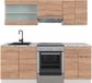 Vicco R-Line Unité de cuisine complète – 200 cm sans plan de travail Sonoma/Blanc