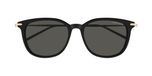 Montblanc Lunettes de soleil homme noir carrées gris 55mm