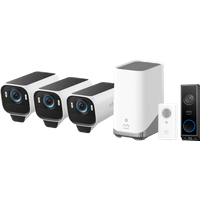 EufyCam S3 Pro 3-Pack + Video Doorbell E340 + Chime