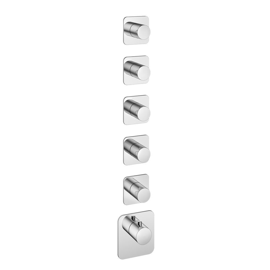 hotbath Gal Afbouwdeel voor Highflow Thermostaat met 5 stopkranen chroom GLF015EXTCR