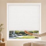 CHICOLOGY Draadloze mobiele rolgordijnen voor ramen, zonwering voor ramen en huis, deur, ochtendmist, 59,1 x 162,6 cm (b x h)