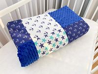 Babydeken, patchwork, speeldeken voor baby's, van 100% katoen (80 x 120 cm), zachte en pluizige lievelingsdeken voor je baby