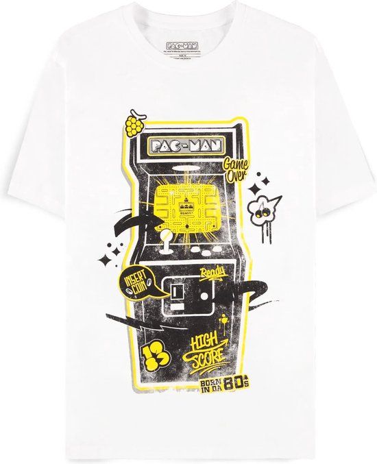 Pac-Man Arcade Classic T-shirt - White - XL - Unisex