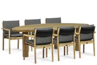 Santika Furniture Santika Suka/Leafline 240 cm dining tuinset 7-delig