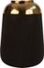 Vase de fleurs de luxe - noir/or - métal - 17 x 27 cm