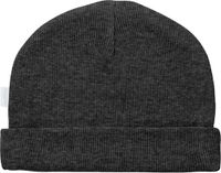 Noppies U Hat Rib Nevel Unisex Muts Maat 0M-3M - Taupe Melange