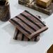 NOUS Living gant de toilette en coton 15x20 cm - marron (set de 2)