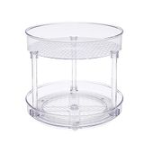 Amazon Basics Lazy Susan Draairek, 2 niveaus, transparant, organizer, 22,9 cm
