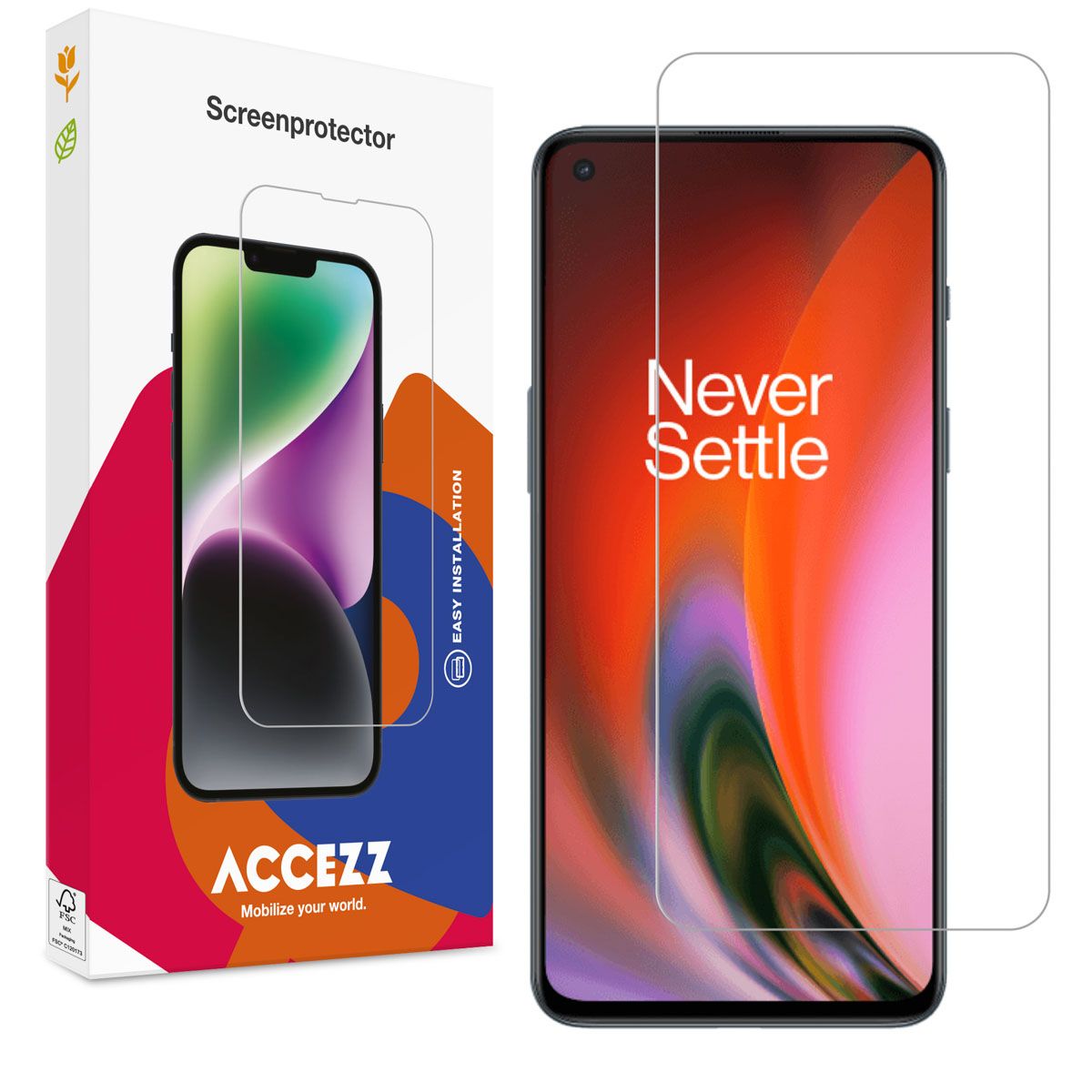 Accezz Gehard Glas Screenprotector OnePlus Nord 2