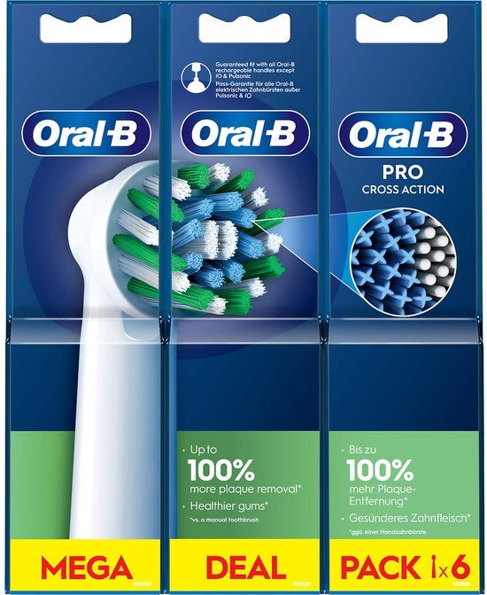 Oral-B Opzetborstel CrossAction (EB50RX) - 6 Stuks