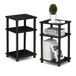 Furinno Just 3-Tier Turn-N-Tube Eindtafel, 2-Pack, Americano/Zwart