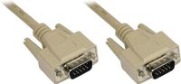 DIGITUS VGA monitor aansluitkabel - 1024x768p/60Hz - HD15 - mannelijk/mannelijk - 3,0m - 3CF - Beige
