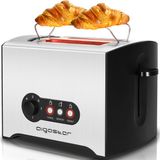 Aigostar Broodrooster - 6 Warmteniveaus - Zwart/RVS