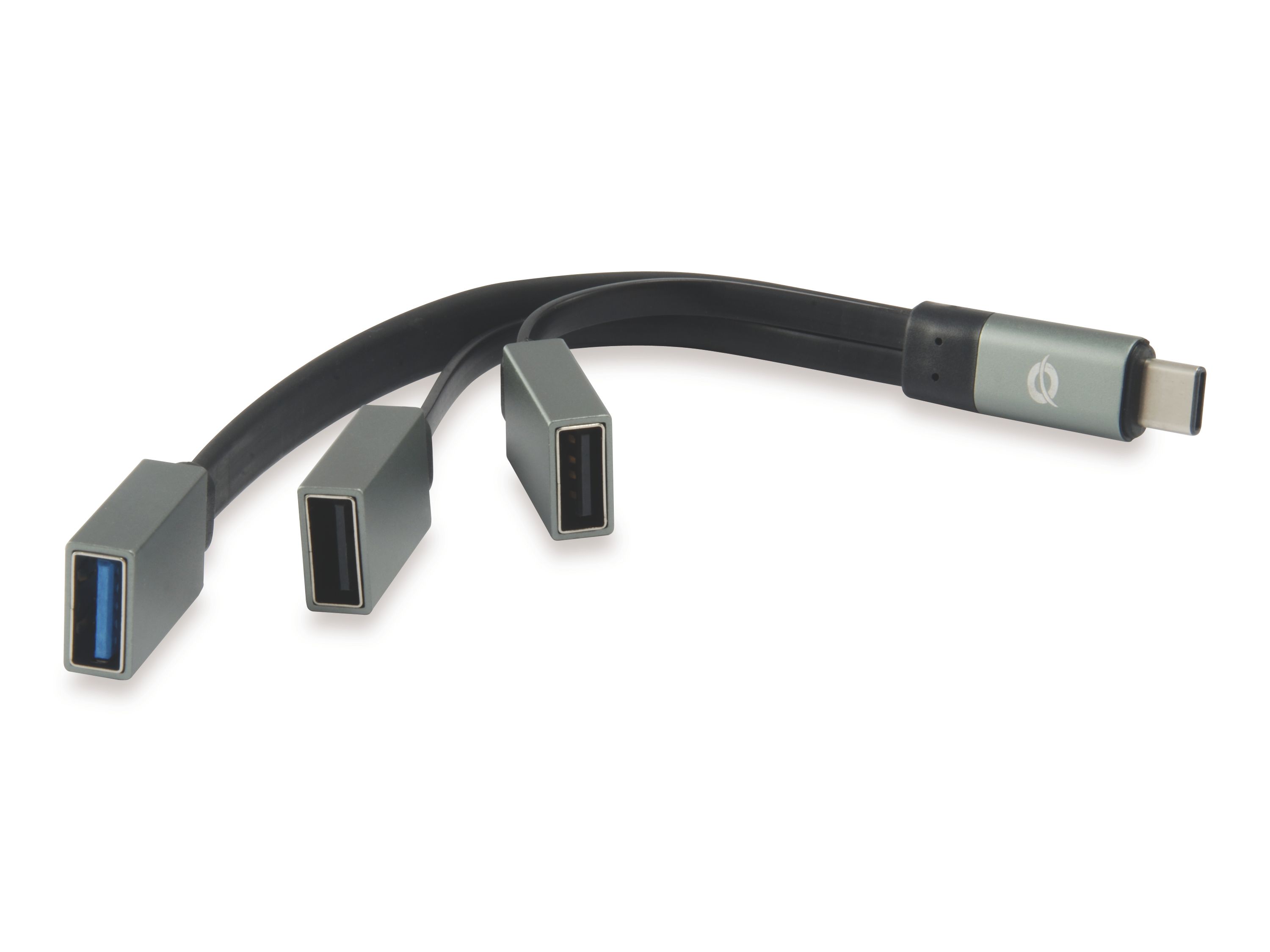 Conceptronic HUBBIES01G - USB 2.0 Hub - 3 Ports - Grijs