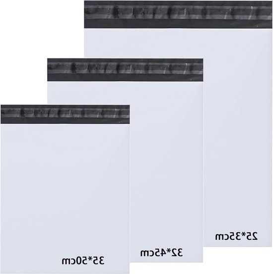 Verzendzakken plastic - zelfklevend - ondoorzichtig - 3 maten