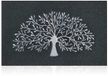 Tapis de porte Arbre de vie 40 x 60 cm Noir Caoutchouc Tapis extérieur antidérapant