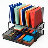 Merkloos Relaxdays Bureau organizer - met lade - metaal - zwart