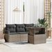 Maison Exclusive - Ensemble de jardin 5 pièces, salon d'extérieur en polyrotin gris
