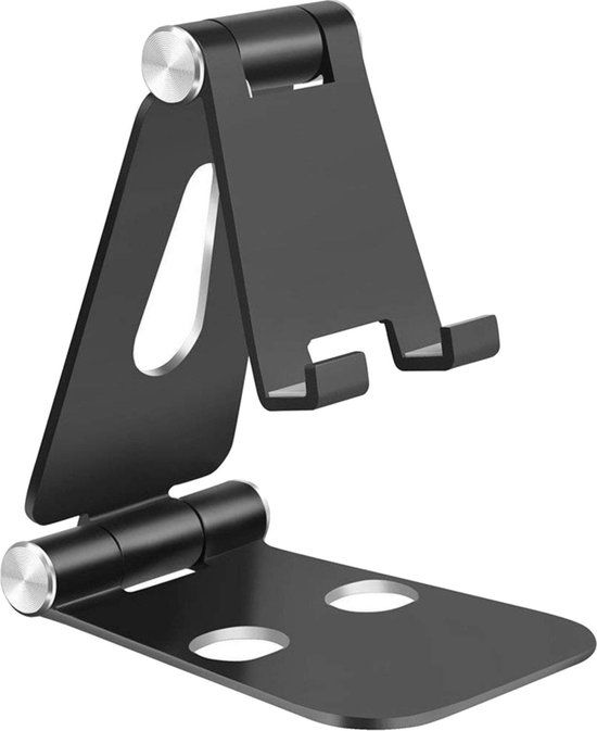 Telefoonhouder Bureau Telefoonstandaard Aluminium - Zwart
