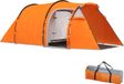 Outsunny Kampeertent-Polyester, PE-426L x 206B x 154H cm-Oranje