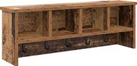 vidaXL Wandkapstok met plank, antiek hout, 75 x 16 x 26 cm