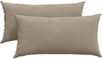 vidaXL Zitkussens - 2 st - Stof - Taupe - 80 x 40 cm