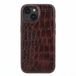 Selencia Croco Backcover met MagSafe voor de Apple iPhone 14 / 13 - Choco Brown
