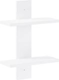 vidaXL Wandplank Wit 30 x 13,5 x 43 cm Bewerkt hout