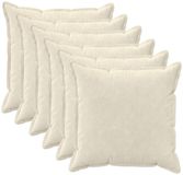 vidaXL - Kussensloop - 6 stuks - Katoensatijn - Crèmekleurig - 80 x 80 cm