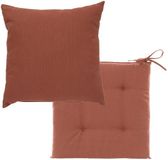 Hesperide set de coussins de jardin - terracotta - polyester - 40x40 cm