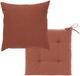 Hesperide set de coussins de jardin - terracotta - polyester - 40x40 cm