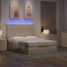 Maison Exclusive - Cadre de lit ottoman avec matelas crème, 140x200 cm, textile