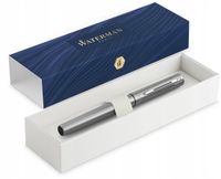 Waterman GRADUATE CHROME Füllfederhalter F (Fine) Blaue Tinte 12 Stück