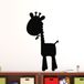 Ambiance Sticker Schoolbordsticker - uitwisbare zelfklevende muurstickers - GIRAFFE KARIKATUUR - 45x25cm