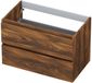 INK - Onderkast 2 Laden Greeploos met Houten Keerlijst - 800x450x520 Mm - Noten
