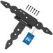 KOTARBAU® T Scharnieren, 150 mm, zwart