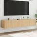 Maison Exclusive - Meuble TV avec éclairage LED, 2 pièces, chêne Sonoma, 80x35x31 cm