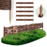 BOGATECO Wilgen Beeteinfassung - Set van 5 Stuks - 100 cm x 10 cm