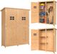 Outsunny Tuinschuur - Vurenhout - 127,5x50x164cm - Natuurlijk hout