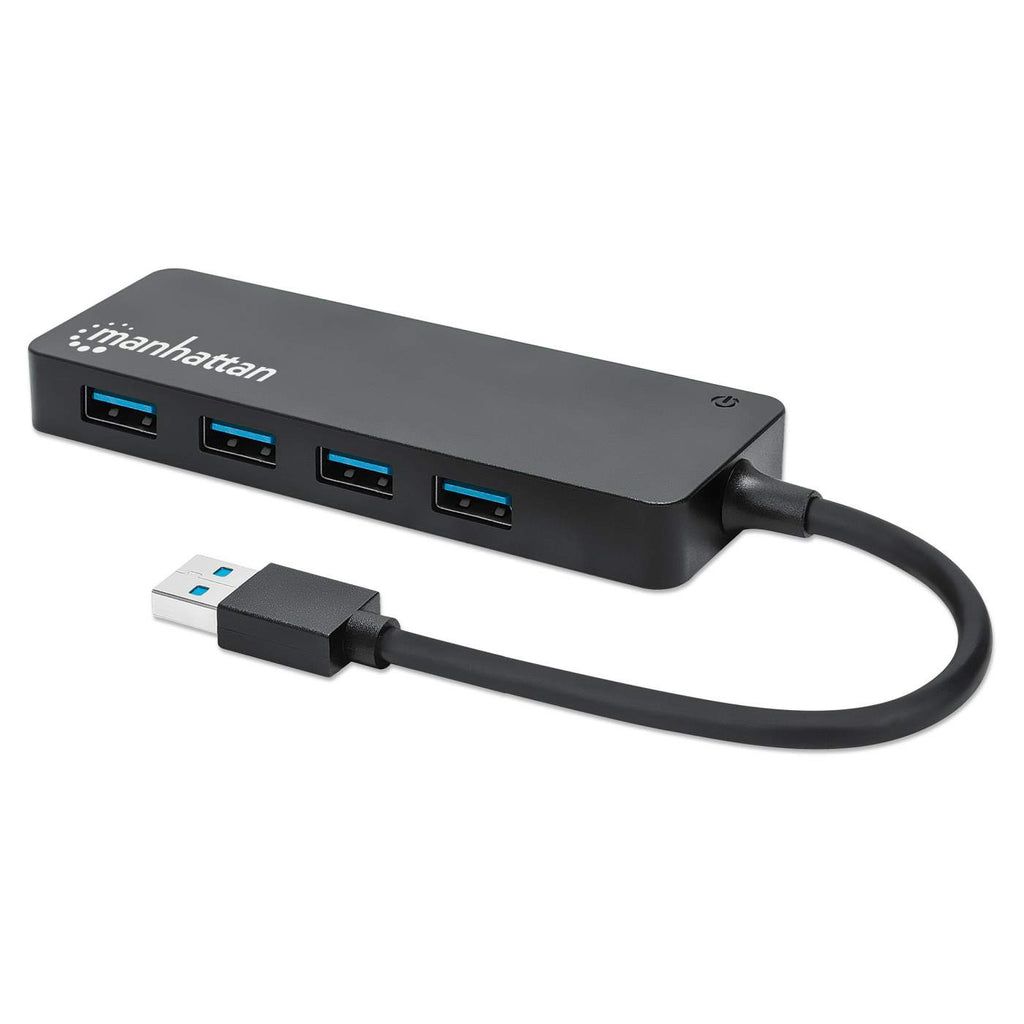 Manhattan 4-Port USB 3.2 Gen 1 Hub - Black
