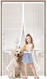 Merkloos Vliegengaas deur magnetisch wit 85 x 210 cm