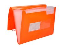 Liderpapel PP DIN A4 neon oranje ondoorzichtig 13 vakken vouwmap
