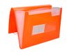 Liderpapel PP DIN A4 neon oranje ondoorzichtig 13 vakken vouwmap