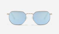 Hawkers Sixgon zonnebril Ovaal Blauw Unisex Roestvrijstaal Goud