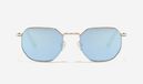 Hawkers Sixgon zonnebril Ovaal Blauw Unisex Roestvrijstaal Goud
