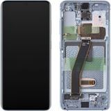 Samsung Display met Touchscreen Galaxy S20 5G G981 / S20 G980, met Frame, Blauw, Service Pack GH82-22131D